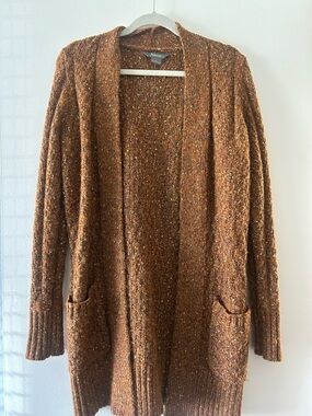 Natural Reflections Rust Brown Open-Front Cardigan